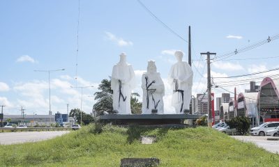Após revitalização, estátuas dos Reis Magos são novamente vandalizadas